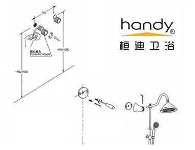 桓迪卫浴教程：安装淋浴花洒4步轻松搞定